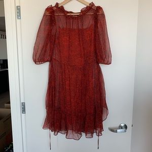 Gauzy Red Dress
